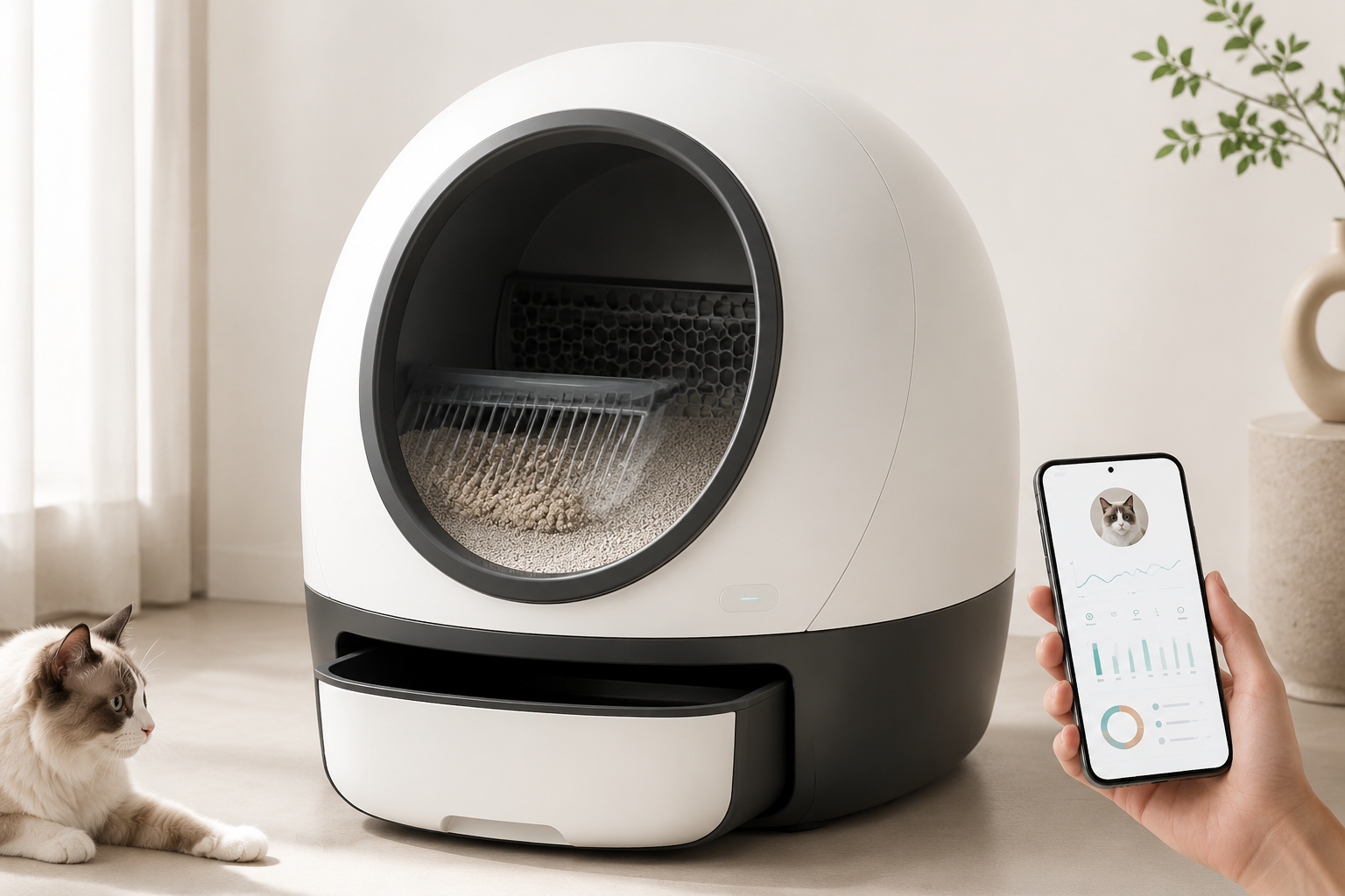 Velmoss Purr Self-Cleaning Smart Litter Box - Image 3